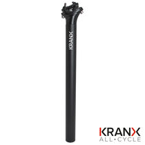KRANX Micro Alloy 400mm 0mm Offset Seatpost in Black