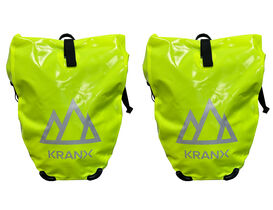 KRANX Grampian Waterproof Panniers in Fluo Yellow 48L (Pair)