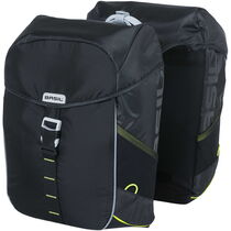 Basil Miles double bag, 34L, black lime