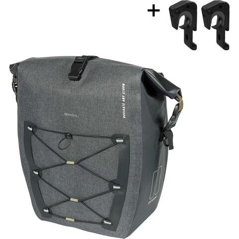 Basil Navigator Waterproof Large, single bag,MIK Hooks, 25-31L,black click to zoom image