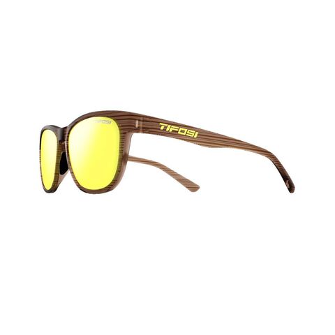 TIFOSI Swank Single Lens Eyewear 2019 Woodgrain/Smoke Yellow click to zoom image