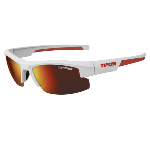 TIFOSI Shutout Single Lens Sunglasses Matte White/Red click to zoom image